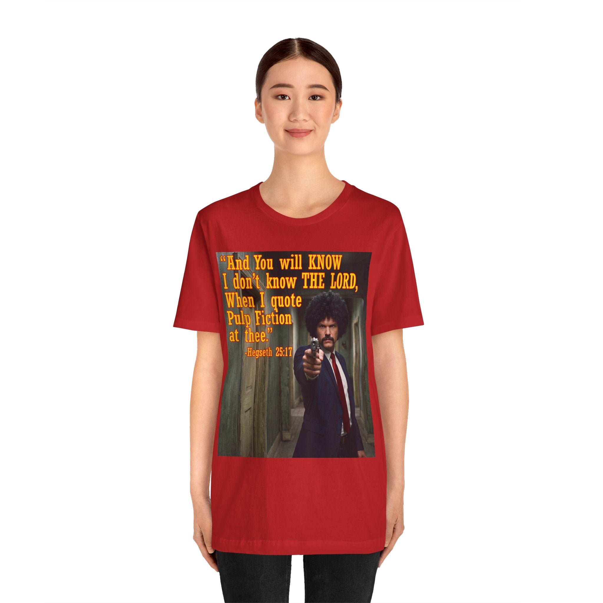 "When I quote Pulp Fiction at thee."  —  Hegseth Blunder Movie Quote T‑Shirt