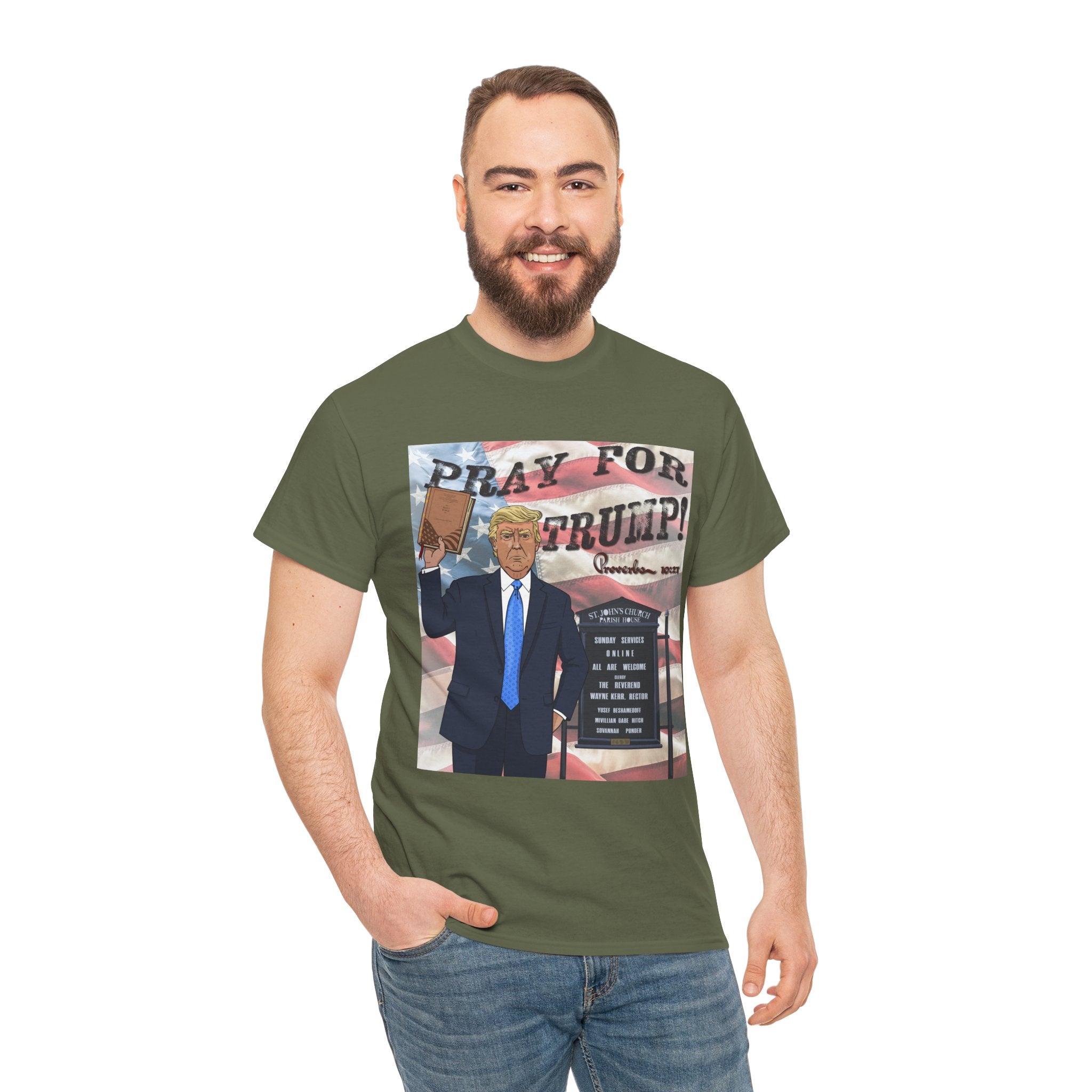 "Pray for Trump" Patriotic Graphic Tee