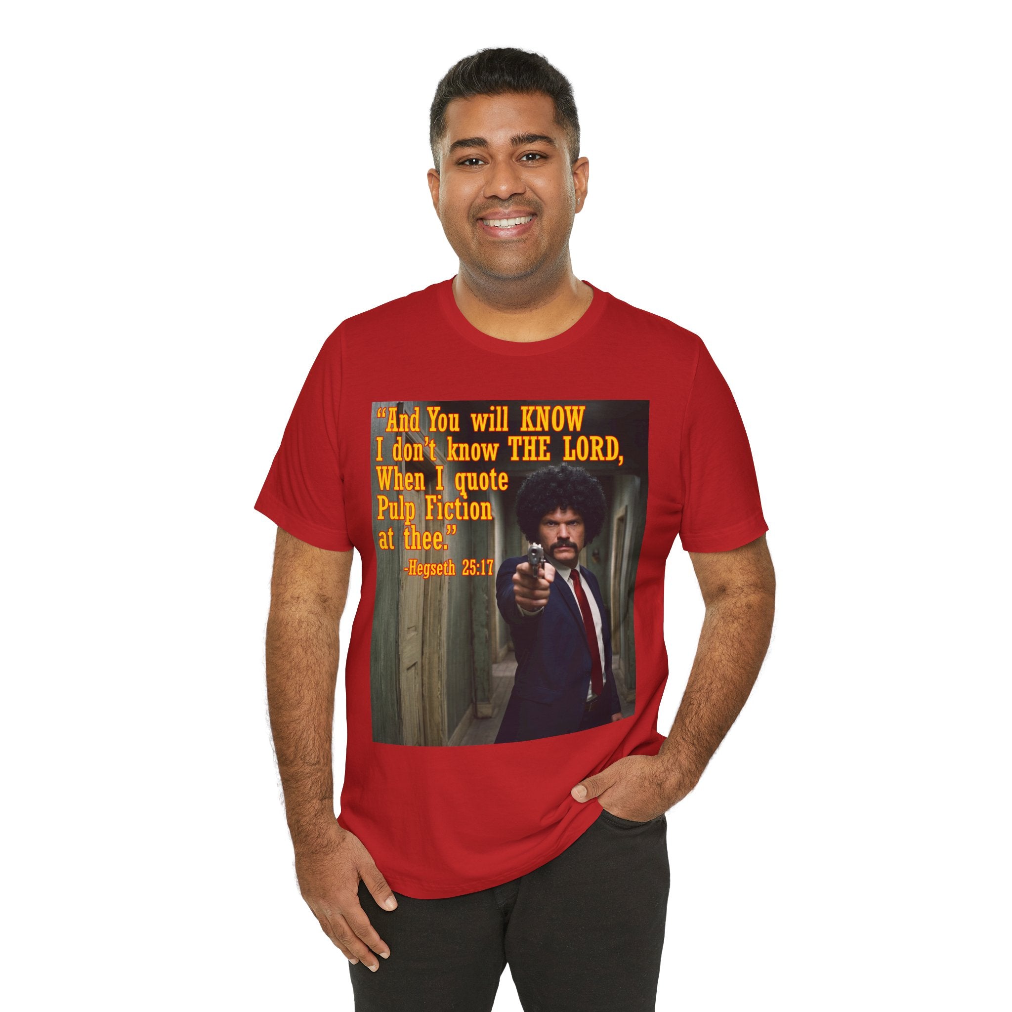 "When I quote Pulp Fiction at thee."  —  Hegseth Blunder Movie Quote T‑Shirt