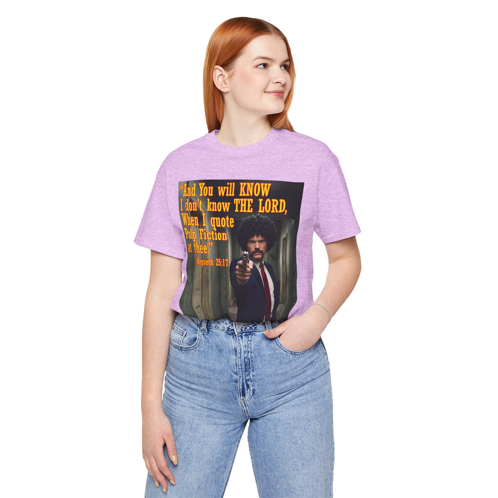 "When I quote Pulp Fiction at thee."  —  Hegseth Blunder Movie Quote T‑Shirt