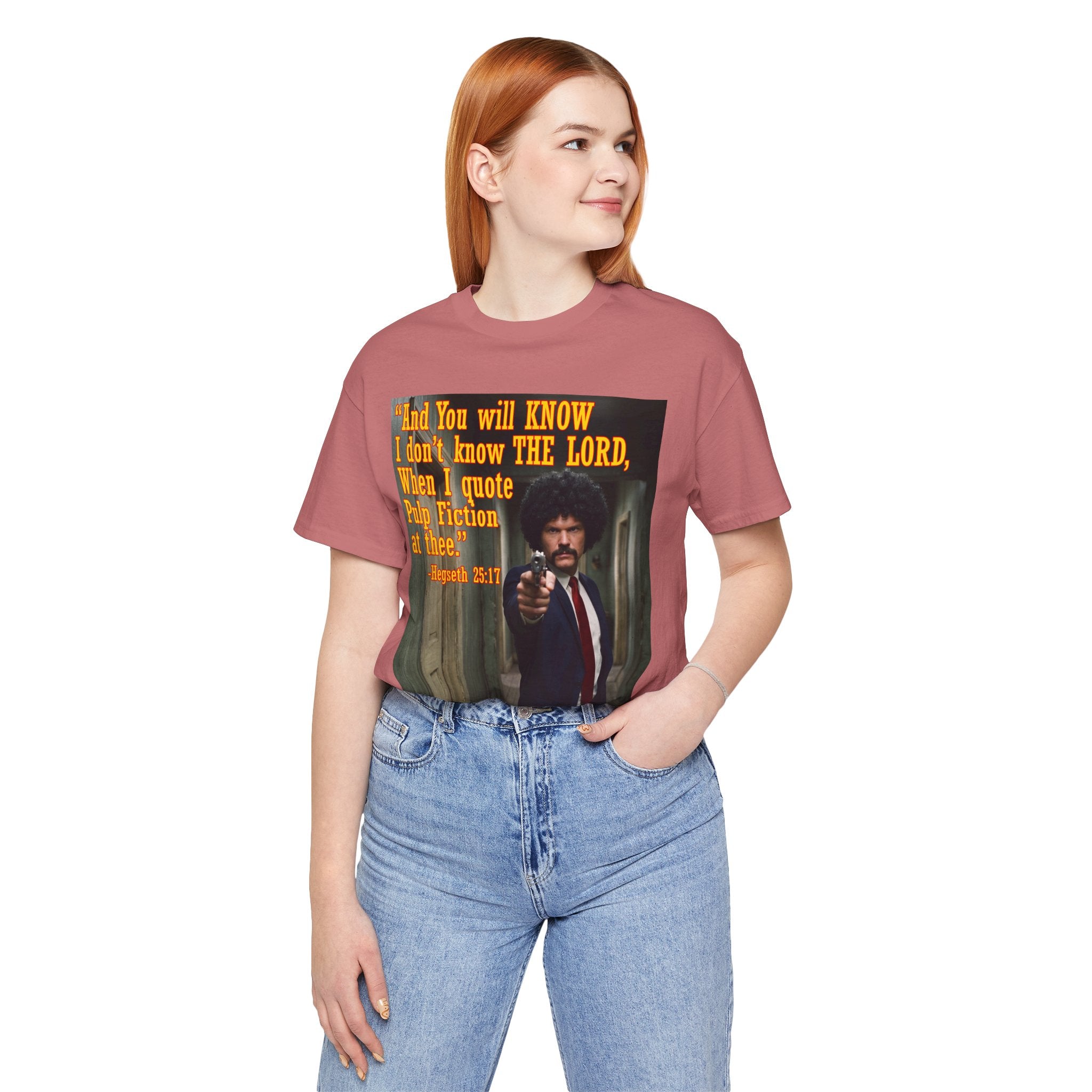 "When I quote Pulp Fiction at thee."  —  Hegseth Blunder Movie Quote T‑Shirt