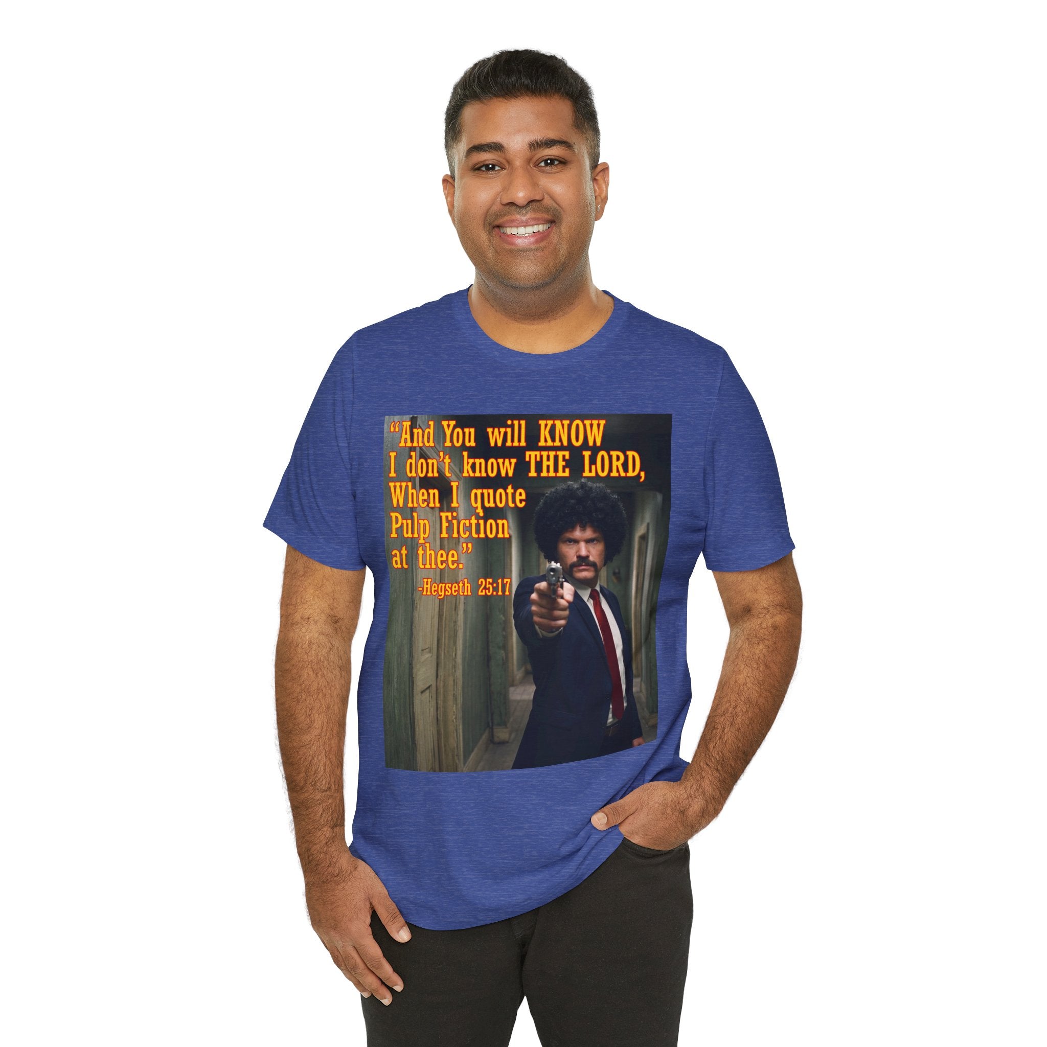 "When I quote Pulp Fiction at thee."  —  Hegseth Blunder Movie Quote T‑Shirt