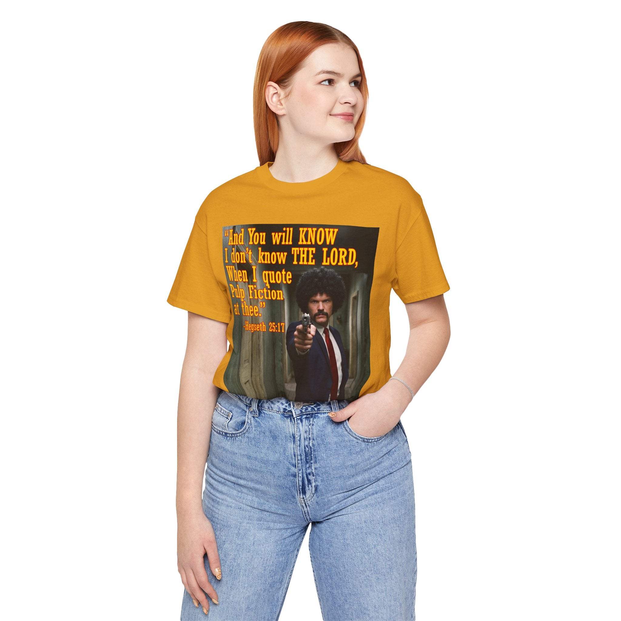 "When I quote Pulp Fiction at thee."  —  Hegseth Blunder Movie Quote T‑Shirt