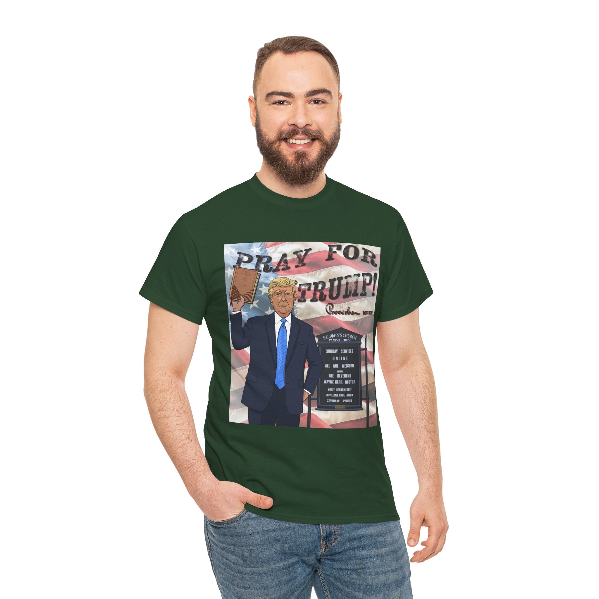 "Pray for Trump" Patriotic Graphic Tee