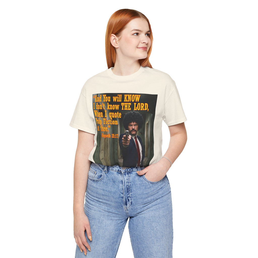 "When I quote Pulp Fiction at thee."  —  Hegseth Blunder Movie Quote T‑Shirt