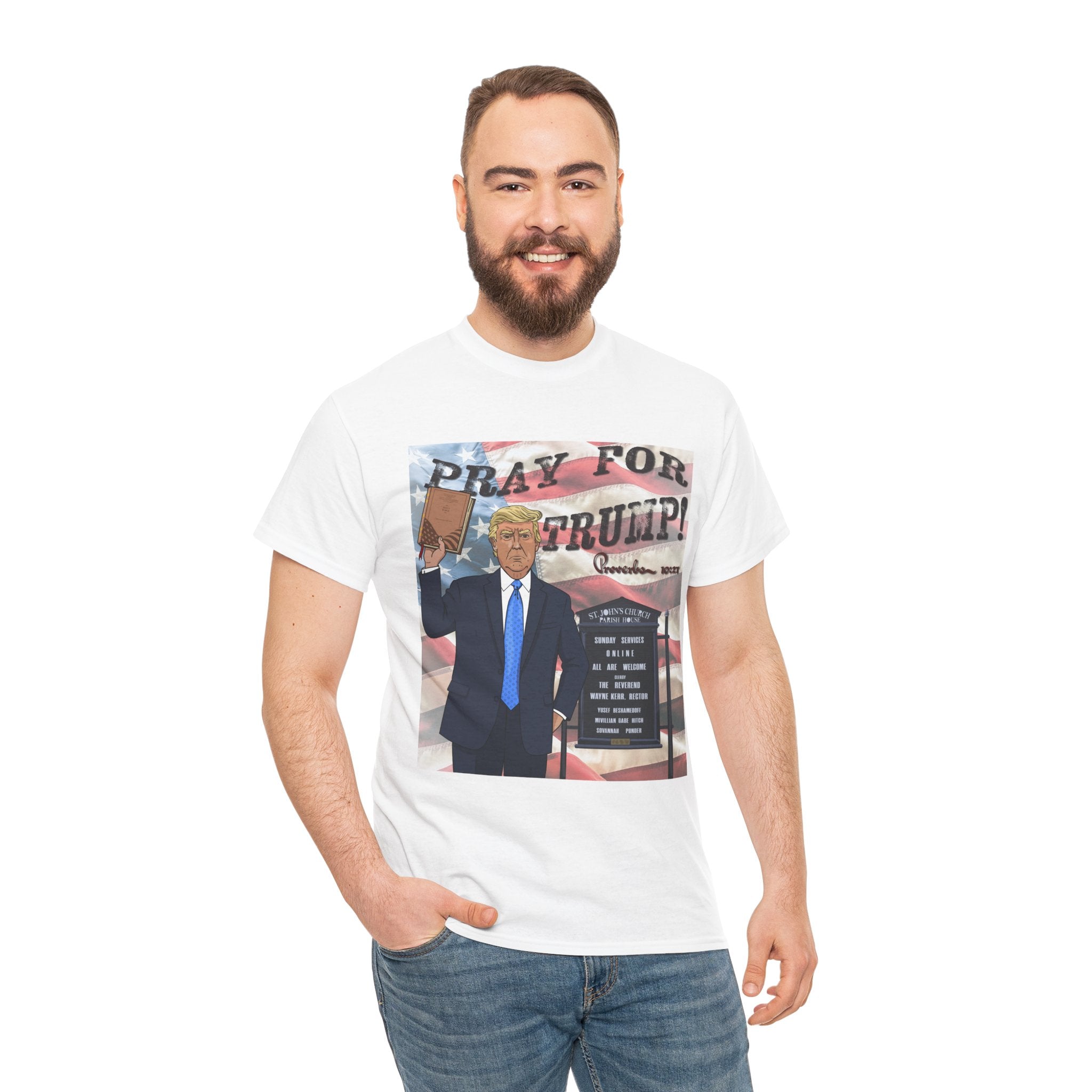 "Pray for Trump" Patriotic Graphic Tee