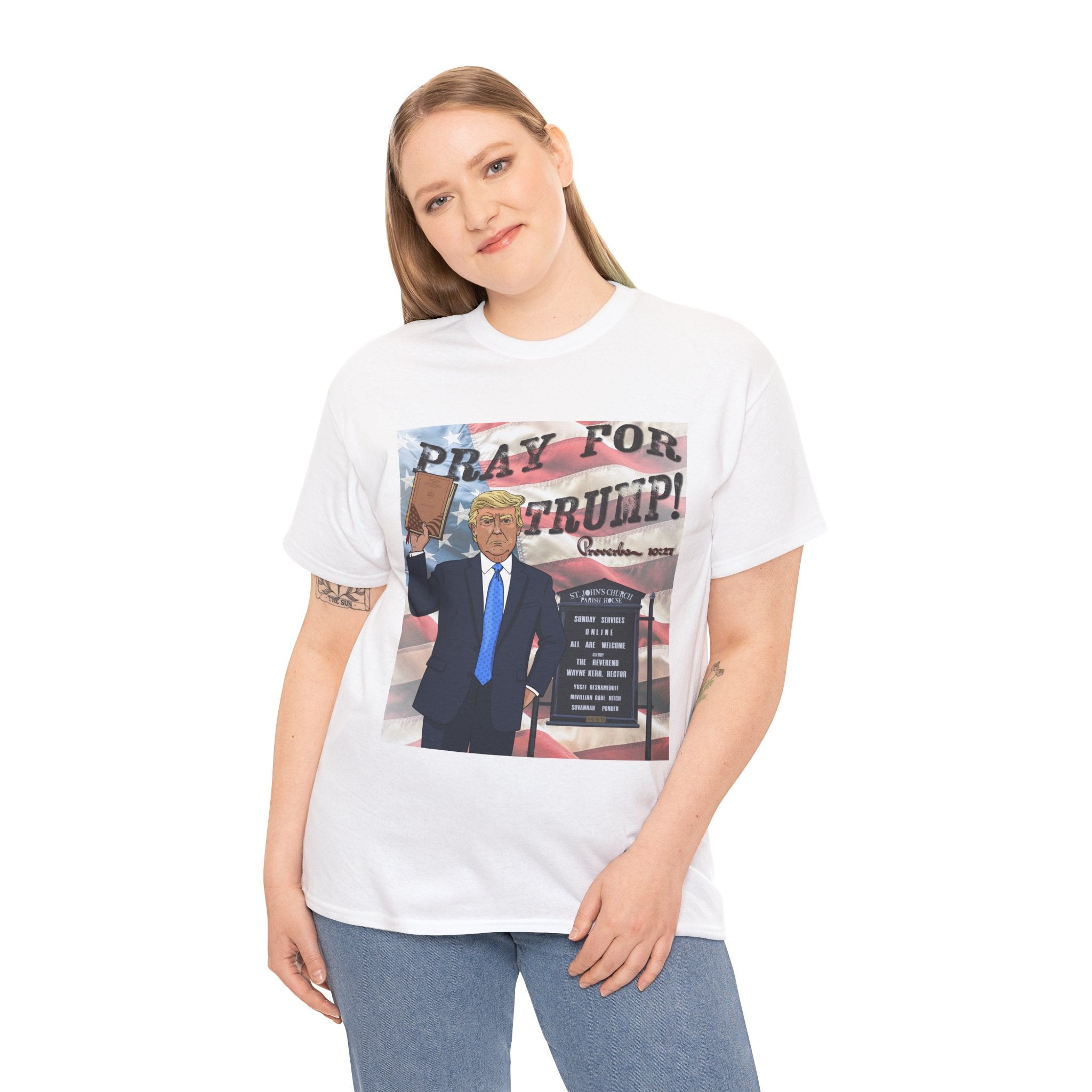 "Pray for Trump" Patriotic Graphic Tee