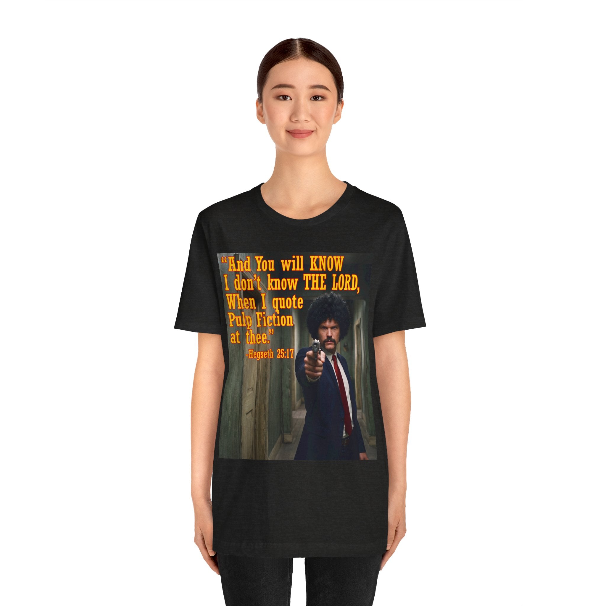 "When I quote Pulp Fiction at thee."  —  Hegseth Blunder Movie Quote T‑Shirt