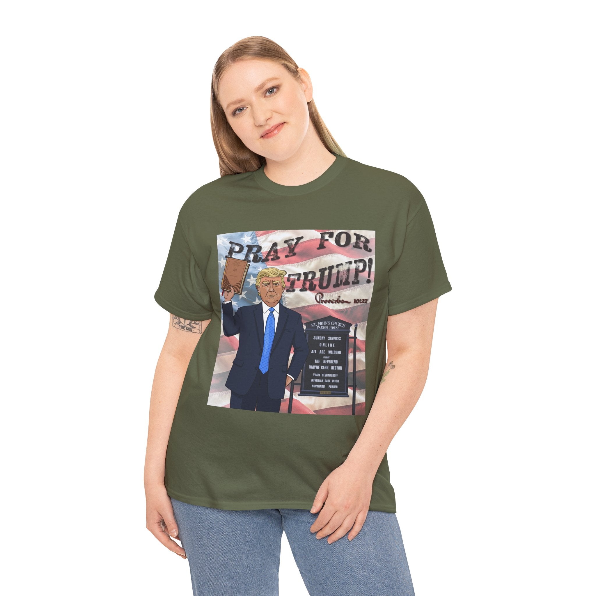 "Pray for Trump" Patriotic Graphic Tee