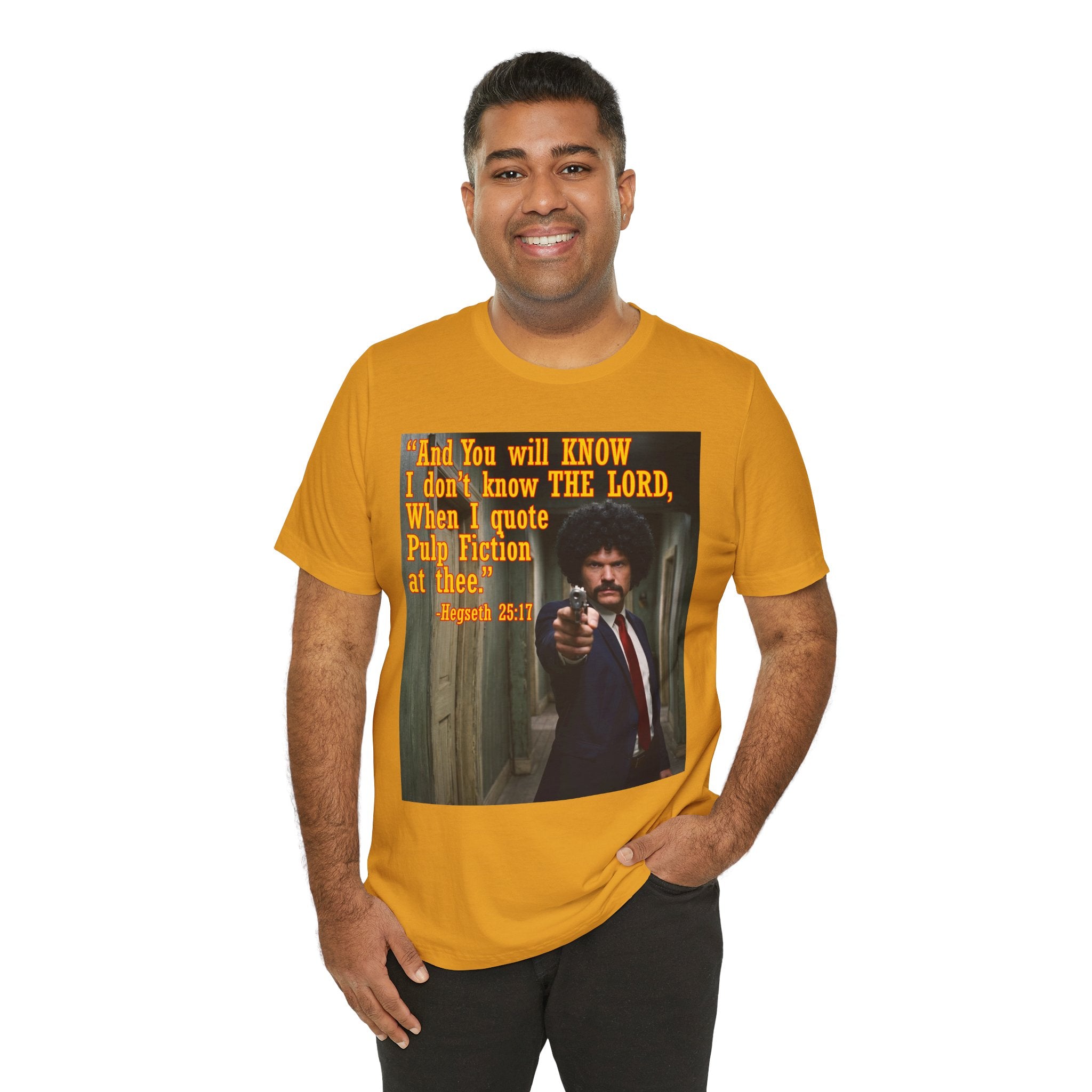 "When I quote Pulp Fiction at thee."  —  Hegseth Blunder Movie Quote T‑Shirt