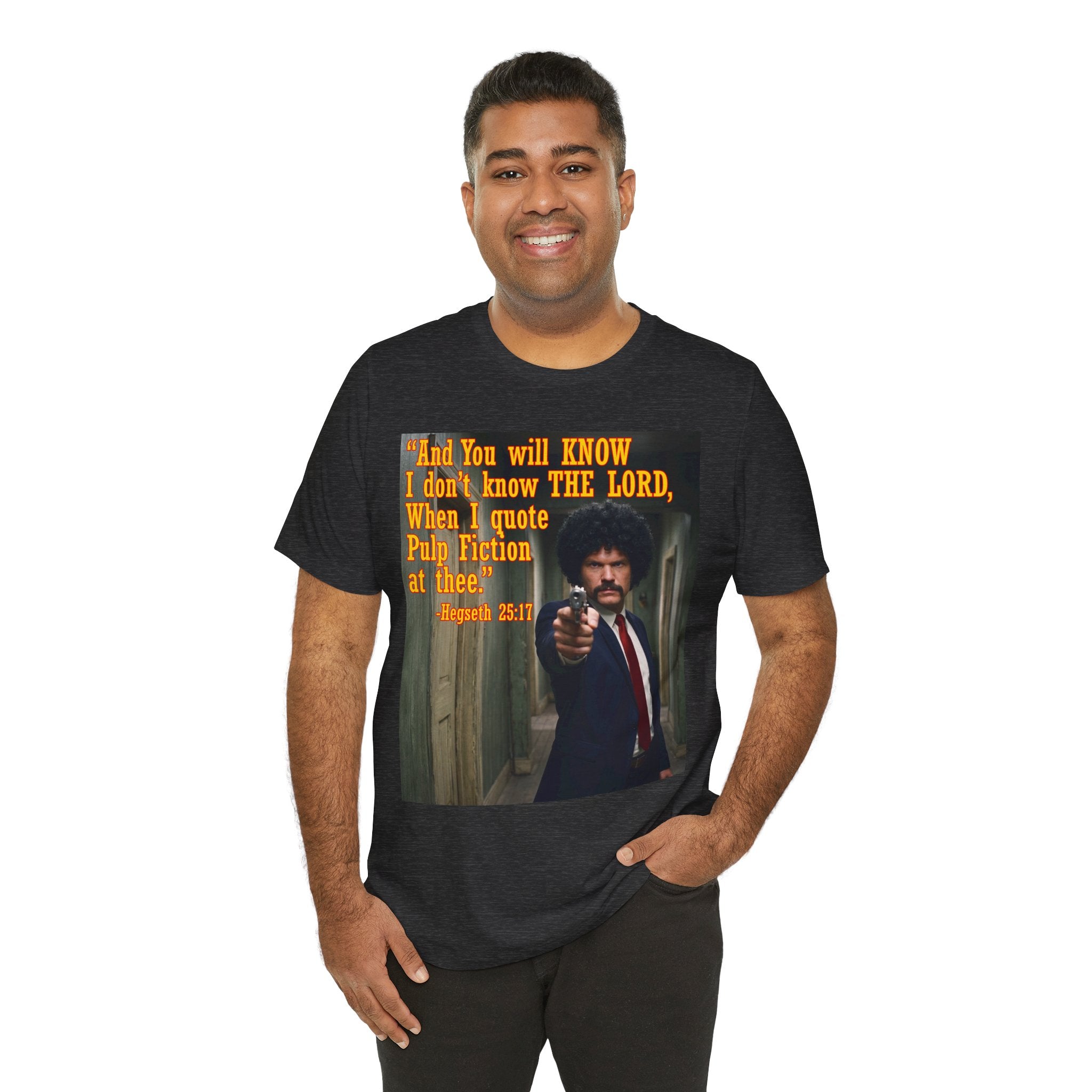 "When I quote Pulp Fiction at thee."  —  Hegseth Blunder Movie Quote T‑Shirt