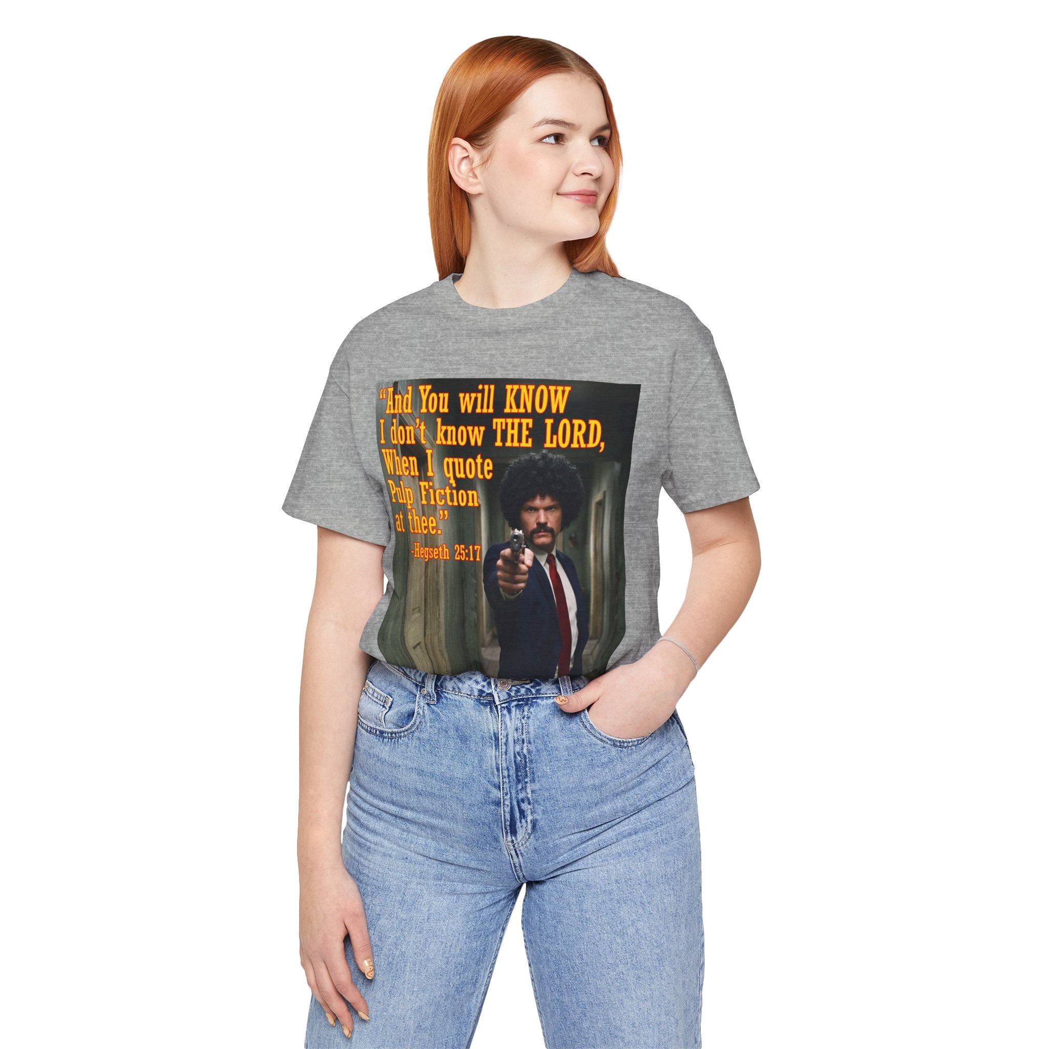"When I quote Pulp Fiction at thee."  —  Hegseth Blunder Movie Quote T‑Shirt
