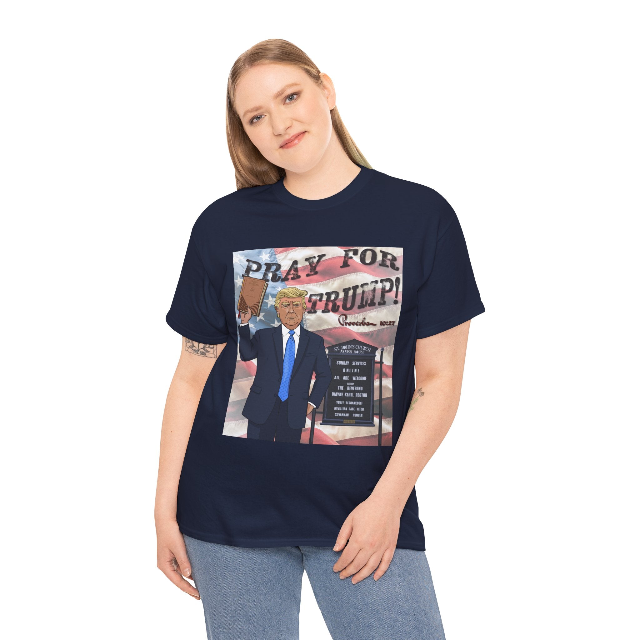 "Pray for Trump" Patriotic Graphic Tee