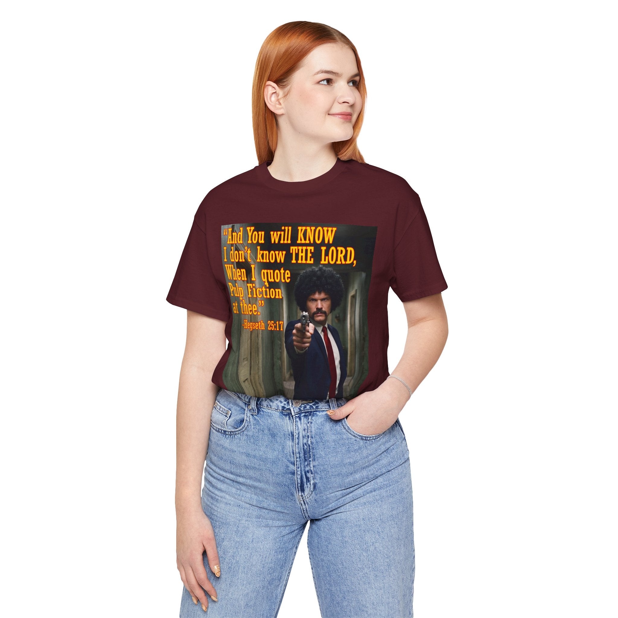 "When I quote Pulp Fiction at thee."  —  Hegseth Blunder Movie Quote T‑Shirt