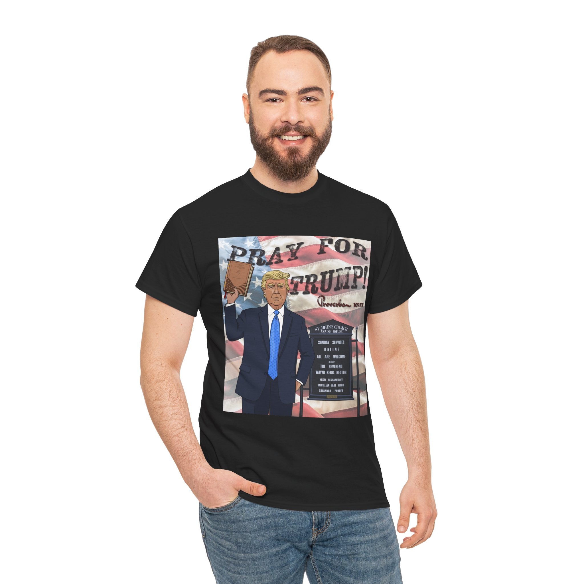 "Pray for Trump" Patriotic Graphic Tee