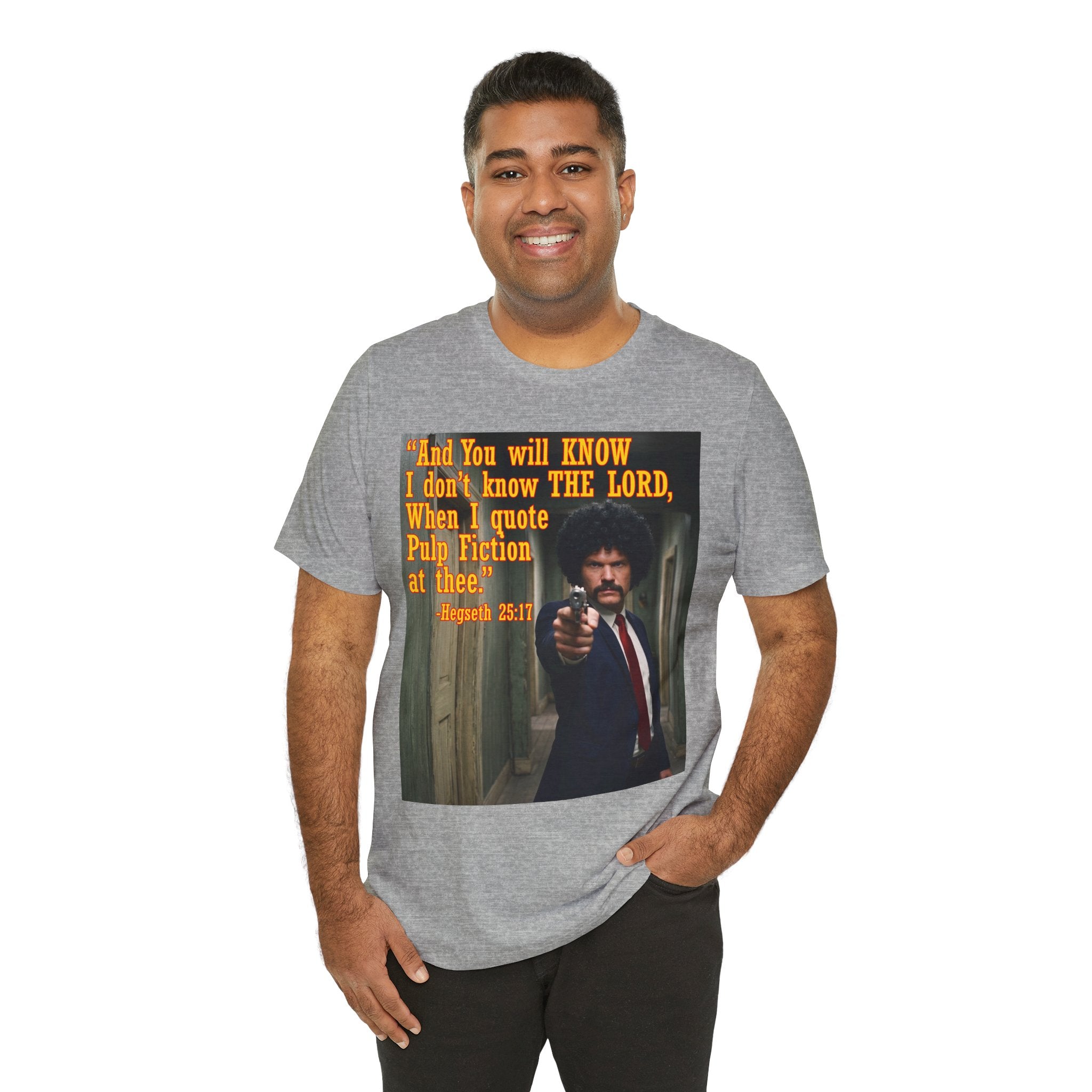 "When I quote Pulp Fiction at thee."  —  Hegseth Blunder Movie Quote T‑Shirt